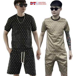  BỘ QUẦN ÁO NAM NỮ CỔ TRÒN HỌA TIẾT CHỮ B-C ĐƯỢC IN NHIỆT TOÀN THÂN CHẤT LIỆU THUN LẠNH THOÁNG MÁT - DTB