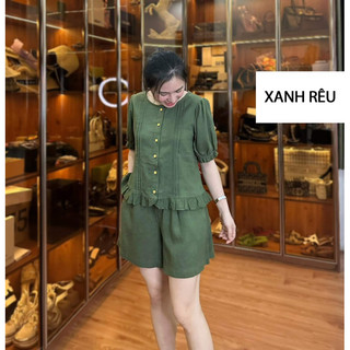 Đồ bộ mặc nhà set đũi quần đùi xếp ly mềm mát có sz 40-70kg