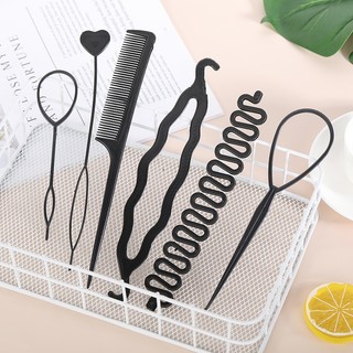 Set dụng cụ tạo kiểu tóc tết bện 6 món cho nữ, bộ dụng cụ tết tóc bồng bềnh xinh xắn tiện lợi 88807