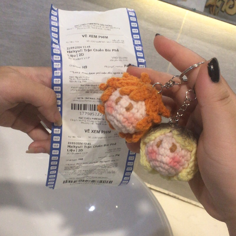 móc khóa mochi len KENMA & HINATA haikyuu