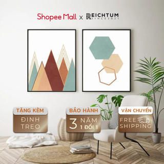 Tranh treo tường canvas tráng gương SET2 của REICHTUM - Trang trí nhà / phòng ngủ/ Decor / Chất liệu siêu bền
