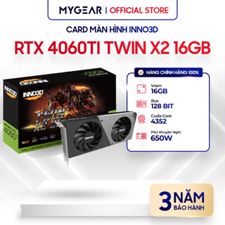  Card Màn Hình - VGA inno3d RTX 4060 Ti Twin x2 16GB GDDR6 - Chính hãng bảo hành 3 năm 