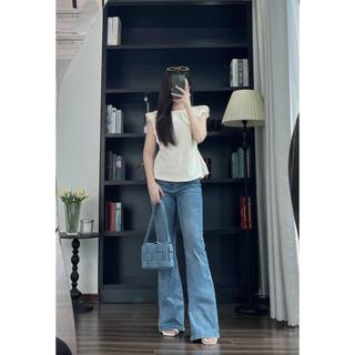 Áo thun nữ tay hến cổ tròn khoét lưng cách điệu năng động thoải mái Her25