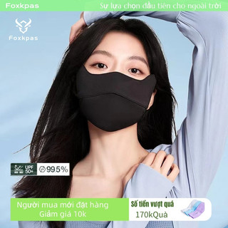 Khẩu trang chống tia UV chính hãng Foxkpas UPF 50+ toàn mặt cho nam nữ (mẫu mùa hè) chất vải lụa lanh thun mát lạnh