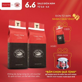 COMBO 2 gói Cà phê rang xay Truyền Thống Highlands Coffee 200g