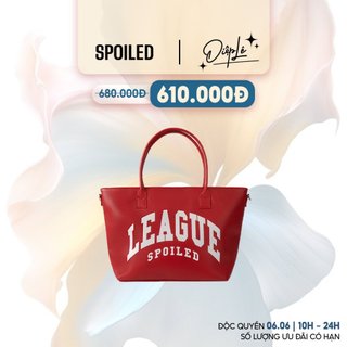 Túi Tote SPOILED cỡ lớn League Da PU cao cấp / Đỏ