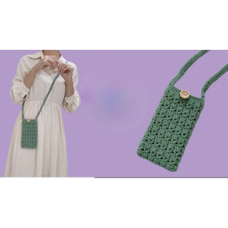 🌸Mẫu1🌸 Túi đựng điện thoại bằng len/Túi đeo chéo đựng điện thoại bằng len