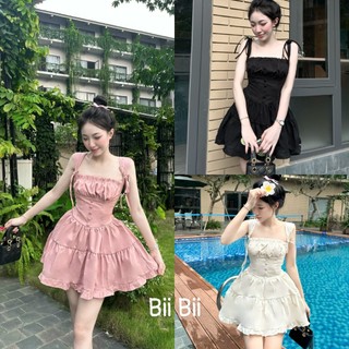 Váy 2 dây bo chun xòe bồng phần váy xinh xỉu 3 màu