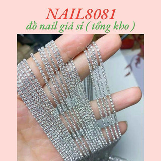 Dây xích đính đá làm móng , dây xích nail siêu sáng