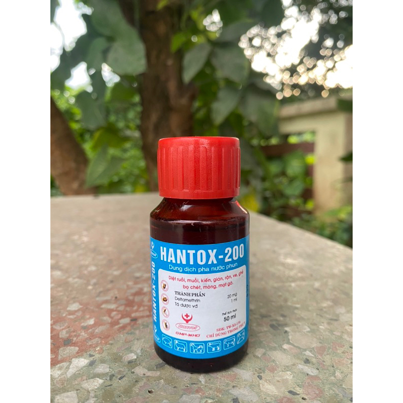 Hantox - 200 (50ml) Phun diệt bọ mạt, ở gà đá, ve rận bọ chét ở chó mèo