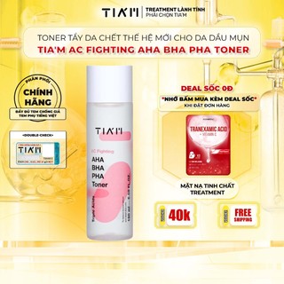 Toner Tẩy Da Chết Thế Hệ Mới Dành Cho Da Dầu Mụn, Nhạy Cảm TIA'M AC AHA/BHA/PHA Toner 180ml