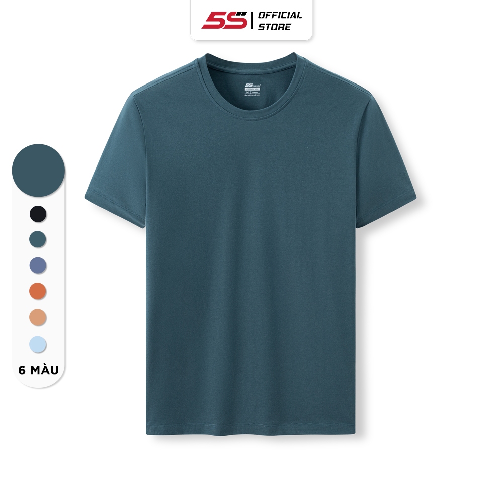 Áo Thun Nam 5S FASHION, Chất Cotton Mềm Mại, Thấm Hút, Thiết Kế Basic, Nhiều Màu (TSO23402)