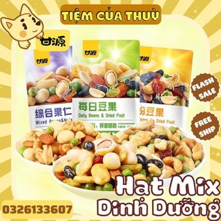 Hạt ngũ cốc mix trái cây sấy, hạt đậu dinh dưỡng mix vị, hạt dinh dưỡng mix trái cây sấy