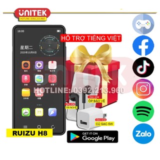 (Hỗ Trợ Tiếng Việt) Máy Nghe Nhạc Android MP4 Màn Hình Cảm Ứng 4.0 Inch Bluetooth WiFi Ruizu H8 - Bản Quốc Tế