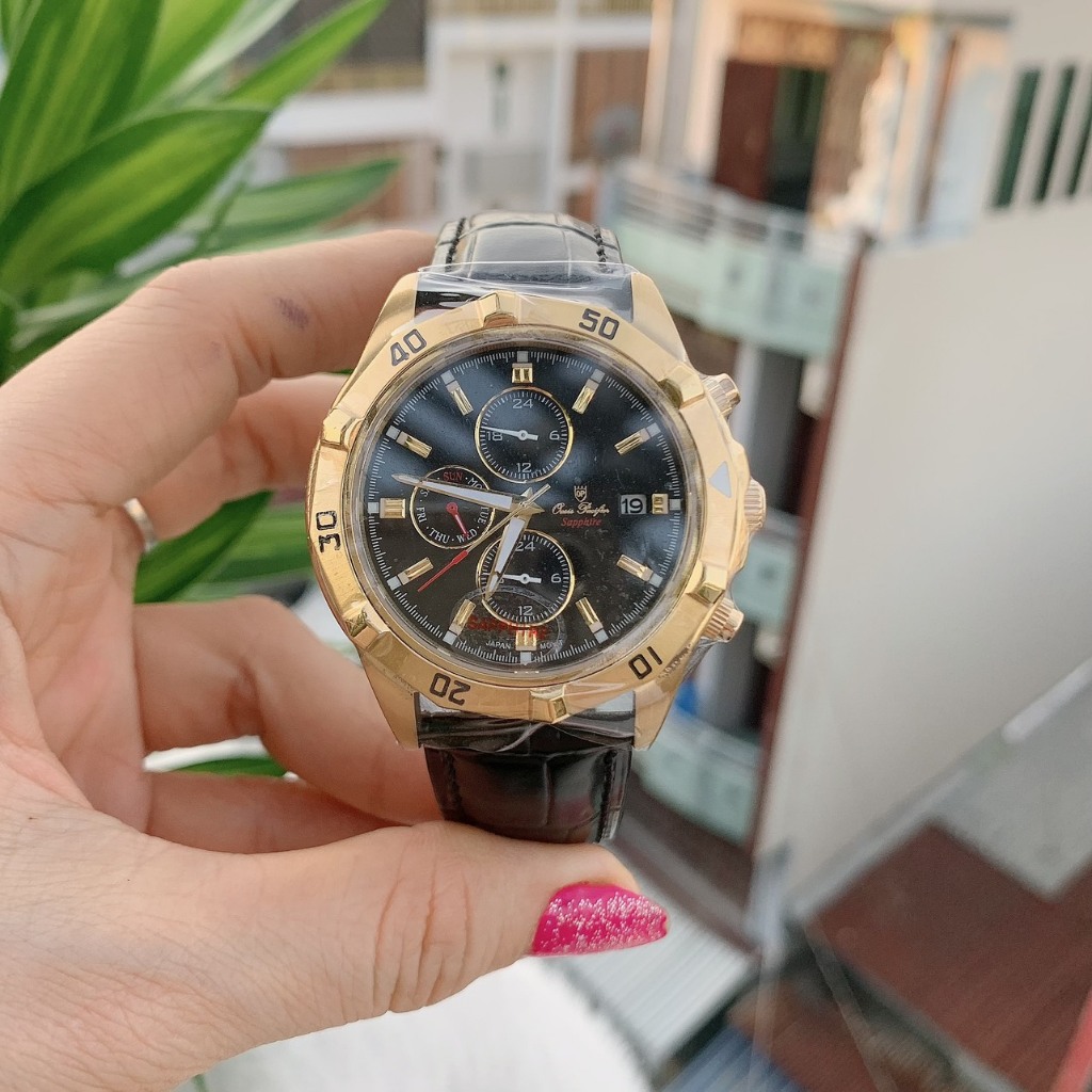 Đồng hồ nam oasis pacifier A2010 OP mặt kính sapphire dây da size 42mm