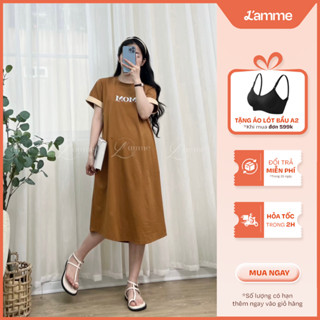 Đầm bầu mùa hè thoáng mát, chất liệu cotton thấm hút mồ hôi, váy bầu VC07 hai màu lựa chọn thiết kế BY LAMME