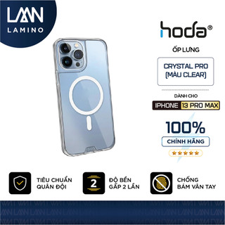 [MUA 1 TẶNG 1] Ốp lưng nhựa cứng trong suốt Crystal Pro HODA chống sốc tương thích sạc từ tính cho iPhone 13 Pro Max
