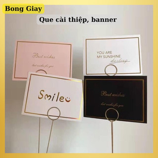 Que cài thiệp, cài banner cho bó hoa