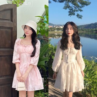 Váy hoa dài tay princess Tia19. Đầm hoa dài tay .