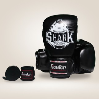 Combo | găng boxing fighter shark + băng đa quấn tay fighter 3 mét - 5 mét
