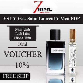 Nước hoa nam chính hãng Yves Saint Laurent YSL Y EDP  nam tính, lịch lãm, phong trần _chiết 10ml