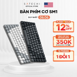   SATECHI Bàn phím cơ không dây Satechi SM1 màu xám/bạc - BẢO HÀNH 1 NĂM