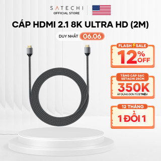  SATECHI Cáp HDMI 2.1 Satechi 8K Ultra HD (2M) - BẢO HÀNH 1 NĂM
