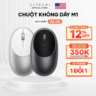 SATECHI Chuột không dây bluetooth M1 (Màu Xám/Bạc) - BẢO HÀNH 1 NĂM
