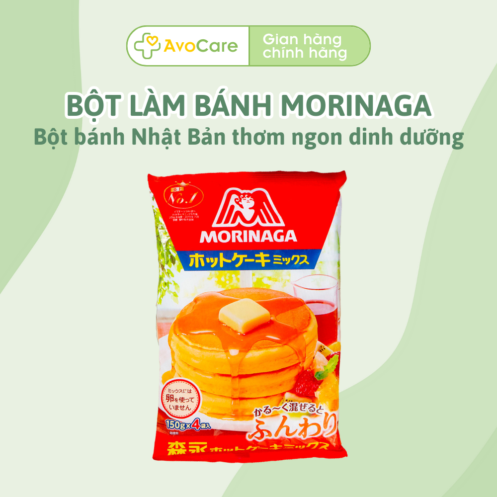Bột làm bánh pha sẵn Morinaga Nhật Bản 150g x 4 gói nhỏ