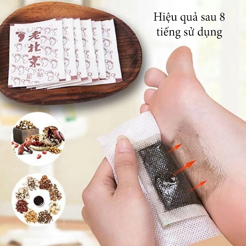 Hộp 50 Miếng Dán Thải Độc Bàn Chân RUNHOME Ngải Cứu Giúp Thư Giãn Ngủ Ngon Giảm Nhức Mỏi Tê Chân Giải Độc Hiệu Quả