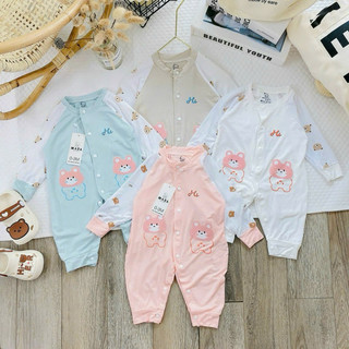 Body dài tay bộ body dài tay bé trai bé gái sơ sinh từ 0-9 tháng chất petit mềm mịn thấm hút mồ hôi co dãn 4 chiều