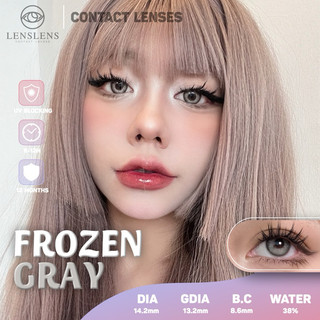 Lens Mắt Kính Áp Tròng Xám Hoạ Tiết Băng Frozen Gray