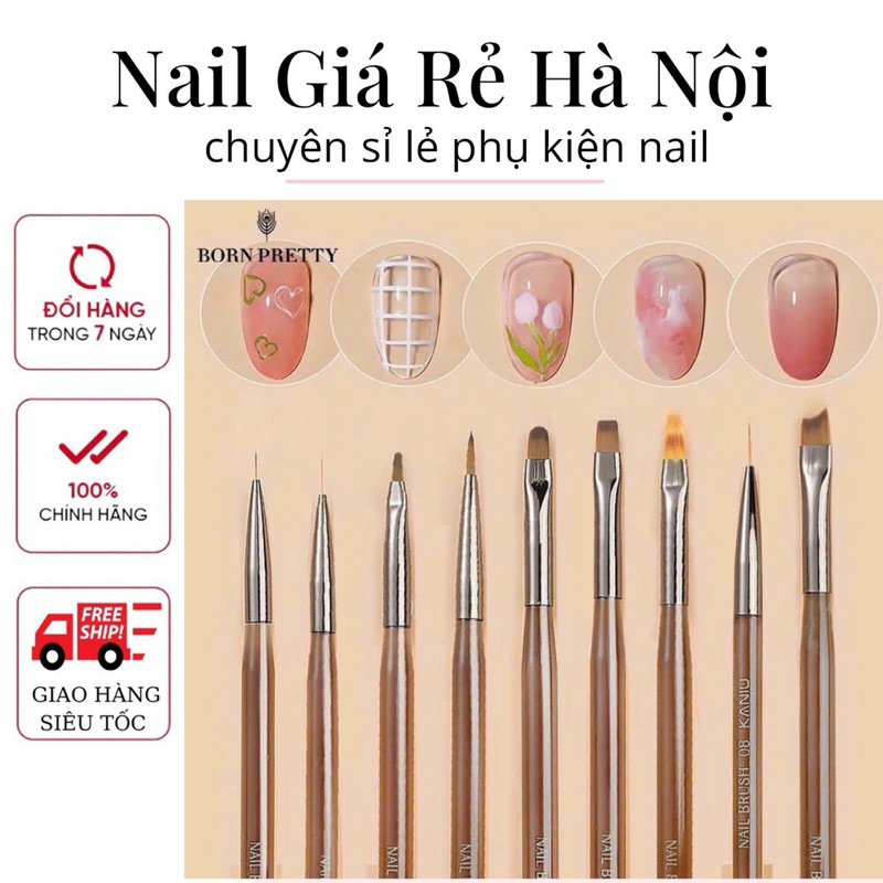 Bộ Cọ 9 Cây Làm Nail Vẽ Móng