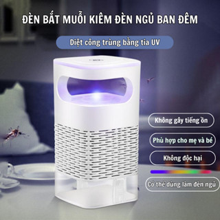 (Loại 1- 25cm) Đèn Bắt Muỗi Tia UV Cao Cấp, Máy Bắt Muỗi Diệt Côn Trùng Thông Minh Có Quạt Hút Cổng USB Chính Hãng