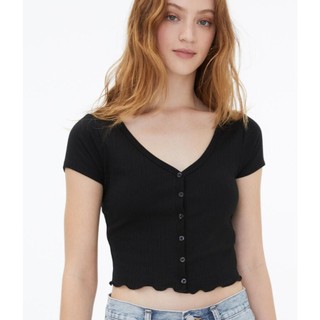 Áo thun cổ tim gân 4ero xuất xịn