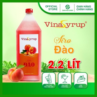 Siro Pha Chế Vinasyrup Đào Can 2,2L Đậm Vị Trái Đào Tươi Ngon