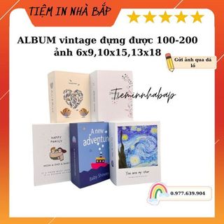 Album đựng ảnh 6x9, 10x15, 13x18 đựng được 100-200 tấm vintage bìa cứng