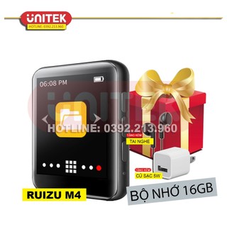 Máy Nghe Nhạc MP3 Bluetooth Ruizu M4 Bộ Nhớ Trong 16GB - Hàng Chính Hãng