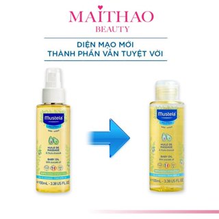 Dầu Massage Cho Trẻ Sơ Sinh & Em Bé Mustela Baby Oil 100ml