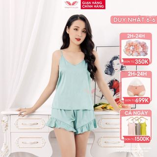 Bộ ngủ 2 dây lụa mặc nhà cao cấp mềm mịn VINGO nhiều màu siêu mát N248 VNGO