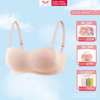 Áo quây ngực 3D không dây chống tuột VINGO cup ngang gom ngực tự nhiên không lộ viền mặc áo trễ vai S366 VNGO