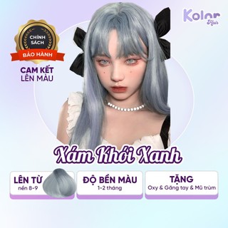  Thuốc nhuộm tóc màu XÁM KHÓI XANH, kem nhuộm tóc tại nhà siêu dưỡng KolorHair