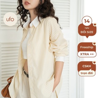 Áo sơ mi thô pha mix cổ trắng - Sweetie Poplin Shirt - ufo.thebasic