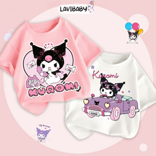 Áo phông Kuromi cho bé gái LaviBaby Áo thun bé gái chất cotton Mềm mịn Thoáng mát Dễ thương