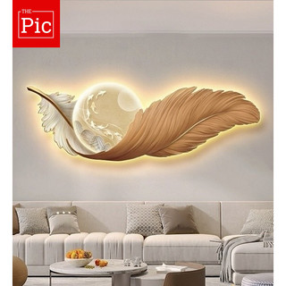 Tranh Tráng Gương Decor Đèn Led - Tranh Lông Vũ Trang Trí Phòng Khách / Phòng Ngủ / Quà Tặng