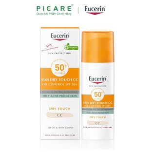 Kem chống nắng trang điểm Eucerin Sun Creme Tinted CC Fair SPF50+ 50ml (Có Màu)