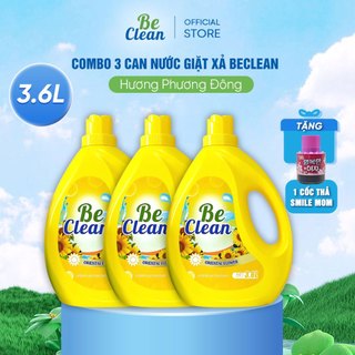 Combo 3 Can Nước Giặt BeClean Hương Phương Đông 3.6L - Tặng Cốc Thả Bồn Cầu Hàn Quốc - Thơm Lâu Dịu Nhẹ