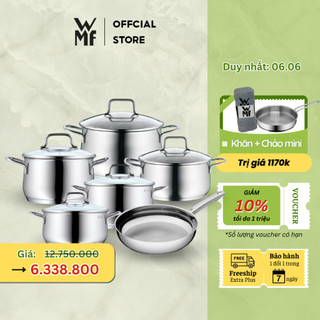 Bộ Nồi Chảo 6 Món WMF Brillant Cookware Set Chất Liệu Thép Cromargan Cao Cấp - 0739166030