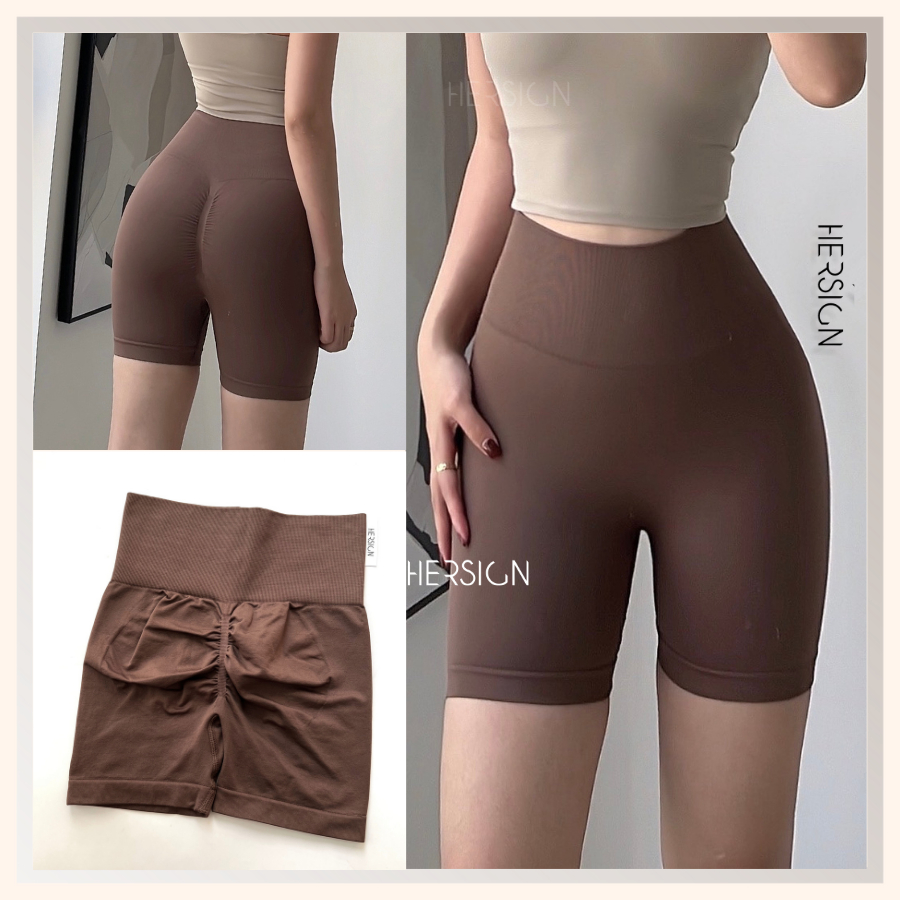Quần ngố tập gym nữ quần biker thể thao nữ HERSIGN-NGO20