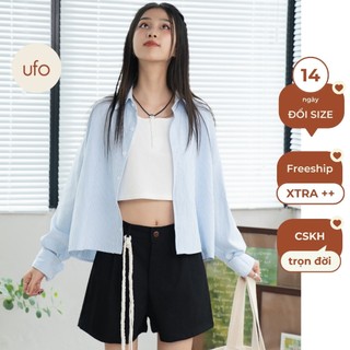 Áo sơ mi vải oxford freesize dáng lửng Emmi Shirt - ufo.thebasic